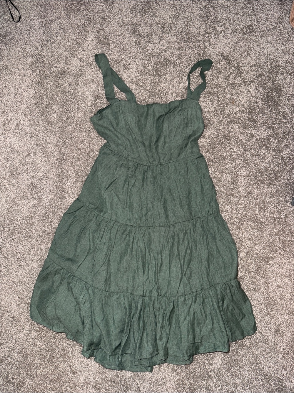 Women's Forest Green Tiered Sundress